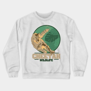 Cheetah Wildlife Design Crewneck Sweatshirt